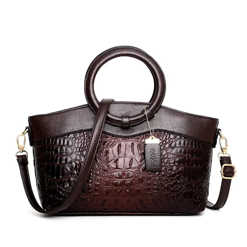 Luxury Handbags Women Bag Designer Crocodile Woman Leather Handbag Ladies Green Party Tote Shoulder Bags ショルダーウォレット Designer Bag